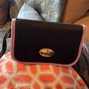 Pink And Black Cosmetics Bag by Lady Mae